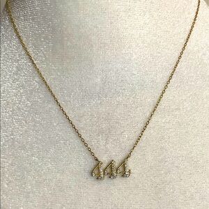 Elegant Gold Necklace with 444 Pendant
